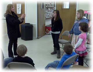 Reverend Mitchell Teaching Children at Christ Church Shrewsbury