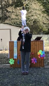 Deacon Vicki at Outdoor Easter Vigil Services 2021